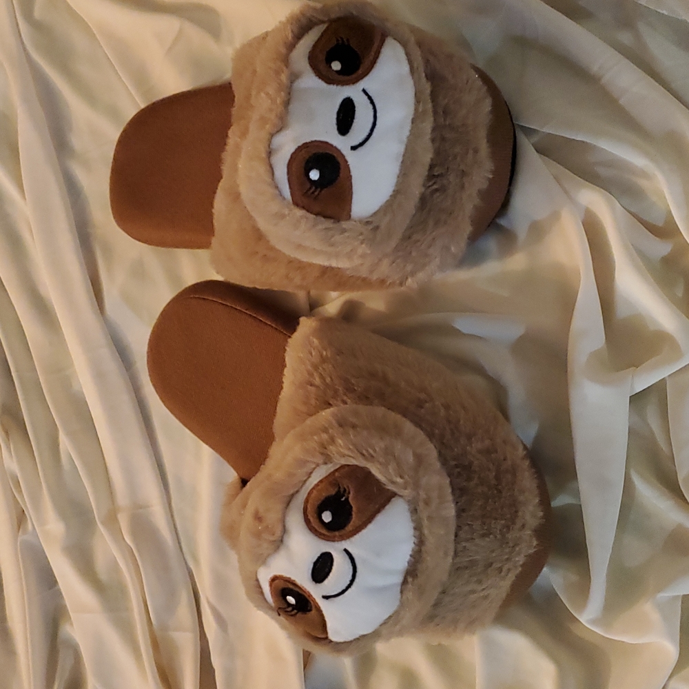 Sloth house slippers large